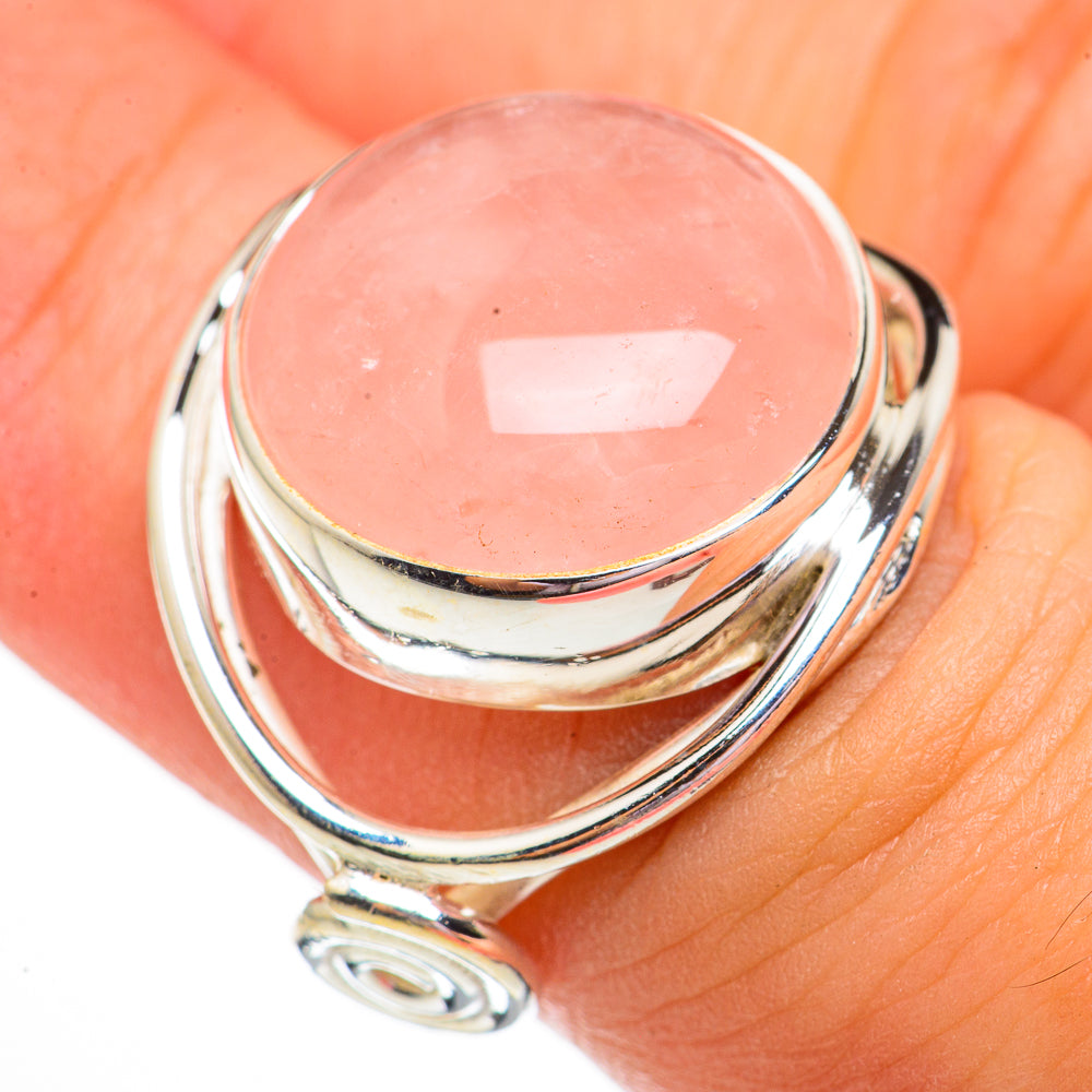 Rose Quartz Rings handcrafted by Ana Silver Co - RING70671