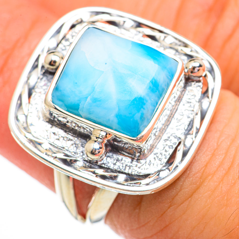 Larimar Rings handcrafted by Ana Silver Co - RING70685
