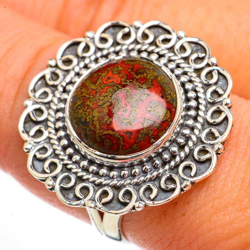 Moroccan Agate Rings handcrafted by Ana Silver Co - RING70698