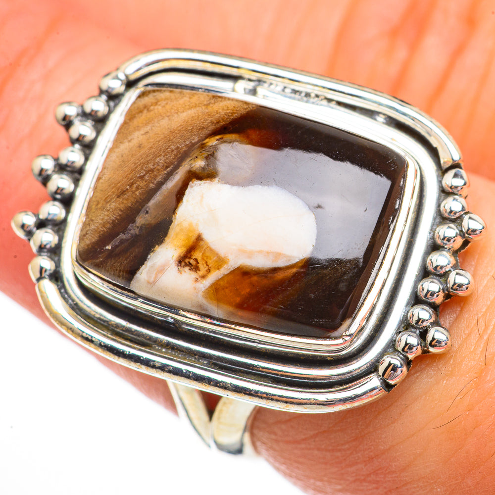 Peanut Wood Jasper Rings handcrafted by Ana Silver Co - RING70699