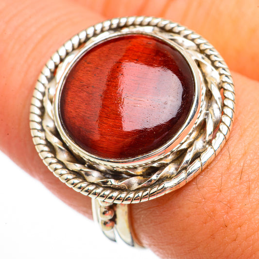 Red Tiger Eye Rings handcrafted by Ana Silver Co - RING70701