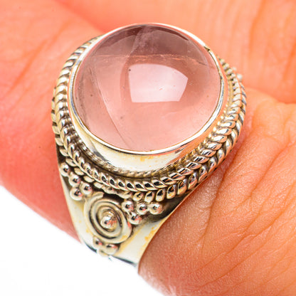 Rose Quartz Rings handcrafted by Ana Silver Co - RING70709