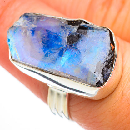 Rainbow Moonstone Rings handcrafted by Ana Silver Co - RING70718