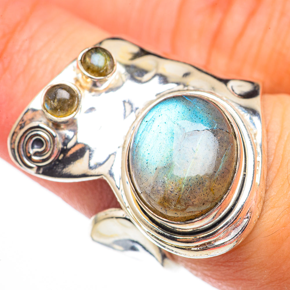 Labradorite Rings handcrafted by Ana Silver Co - RING70722
