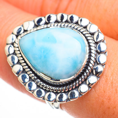 Larimar Rings handcrafted by Ana Silver Co - RING70725