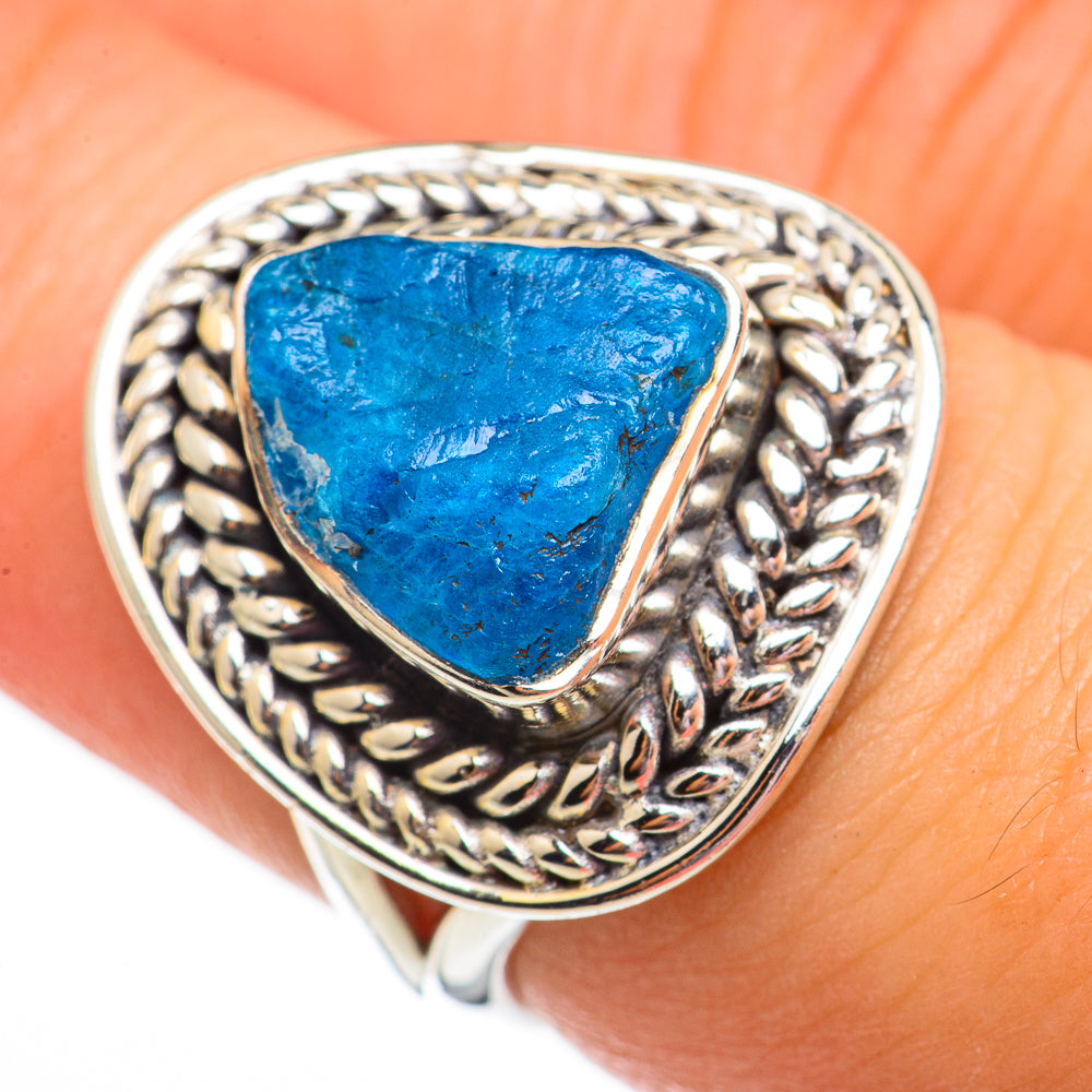 Blue Fluorite Rings handcrafted by Ana Silver Co - RING70727