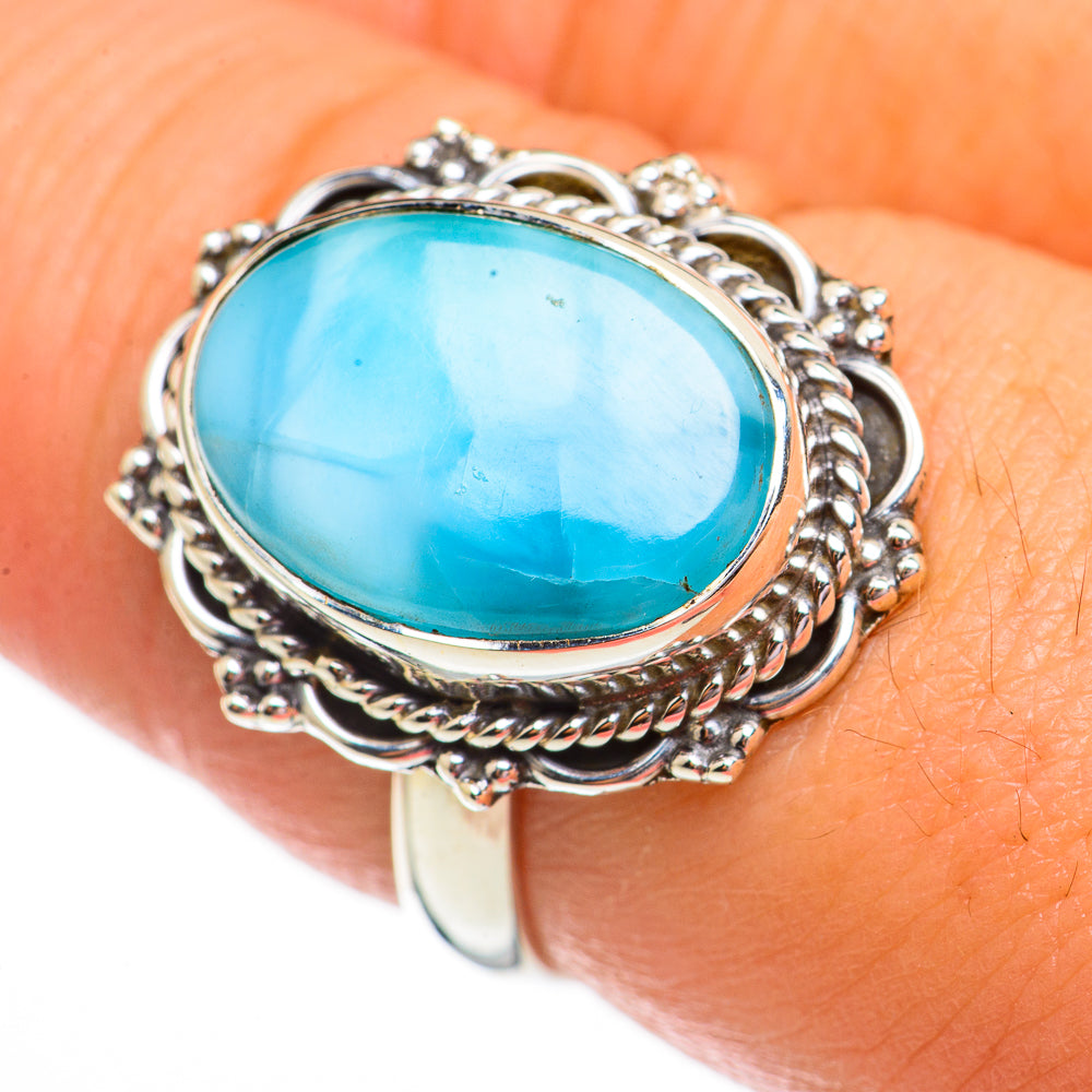Larimar Rings handcrafted by Ana Silver Co - RING70728