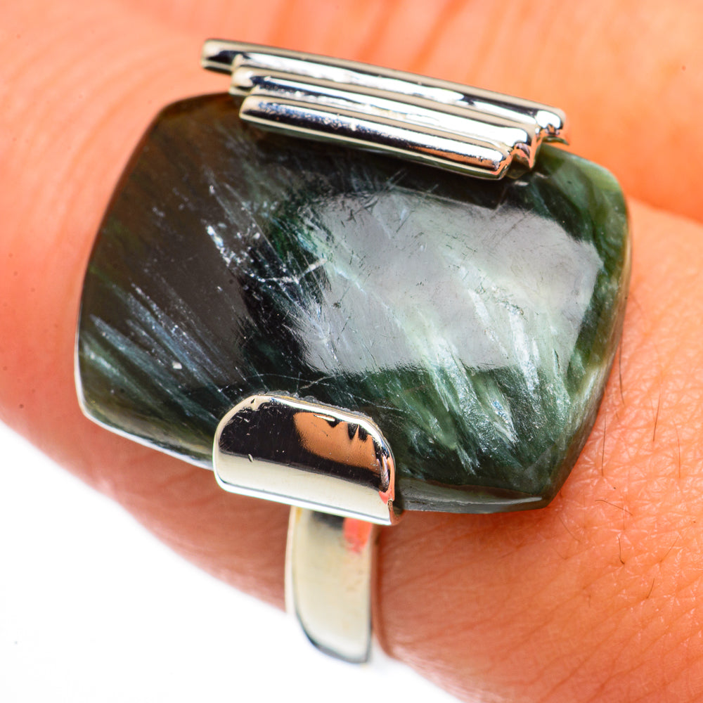 Seraphinite Rings handcrafted by Ana Silver Co - RING70729