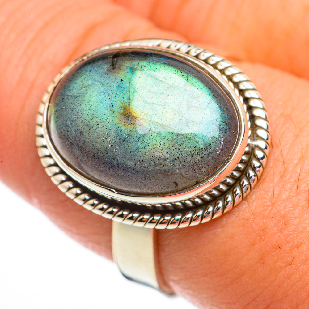 Labradorite Rings handcrafted by Ana Silver Co - RING70730