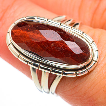 Red Tiger Eye Rings handcrafted by Ana Silver Co - RING70735