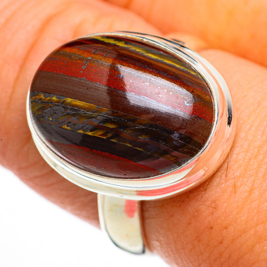 Red Tiger Eye Rings handcrafted by Ana Silver Co - RING70736