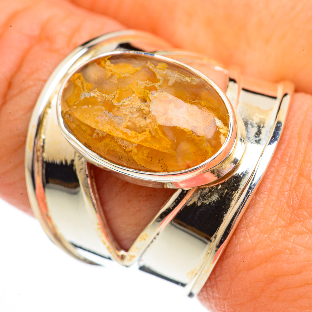 Plume Agate Rings handcrafted by Ana Silver Co - RING70737