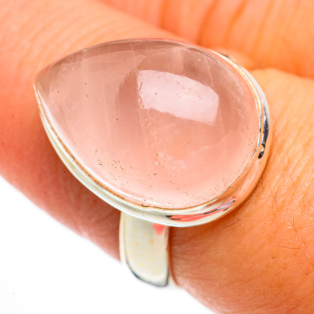 Rose Quartz Rings handcrafted by Ana Silver Co - RING70744