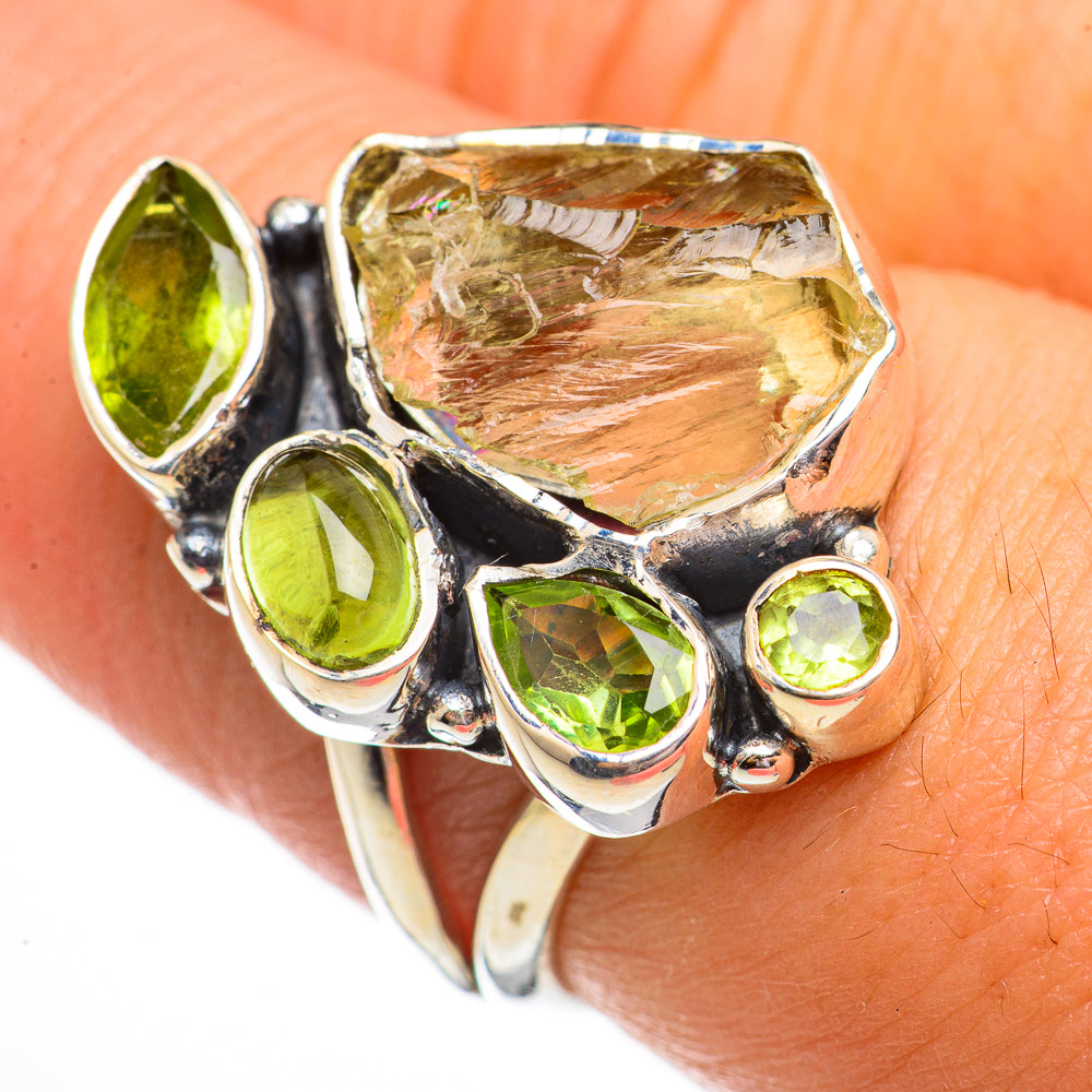 Green Amethyst Rings handcrafted by Ana Silver Co - RING70756