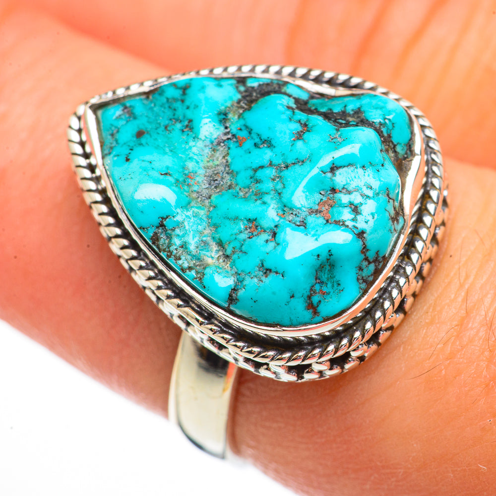Tibetan Turquoise Rings handcrafted by Ana Silver Co - RING70761