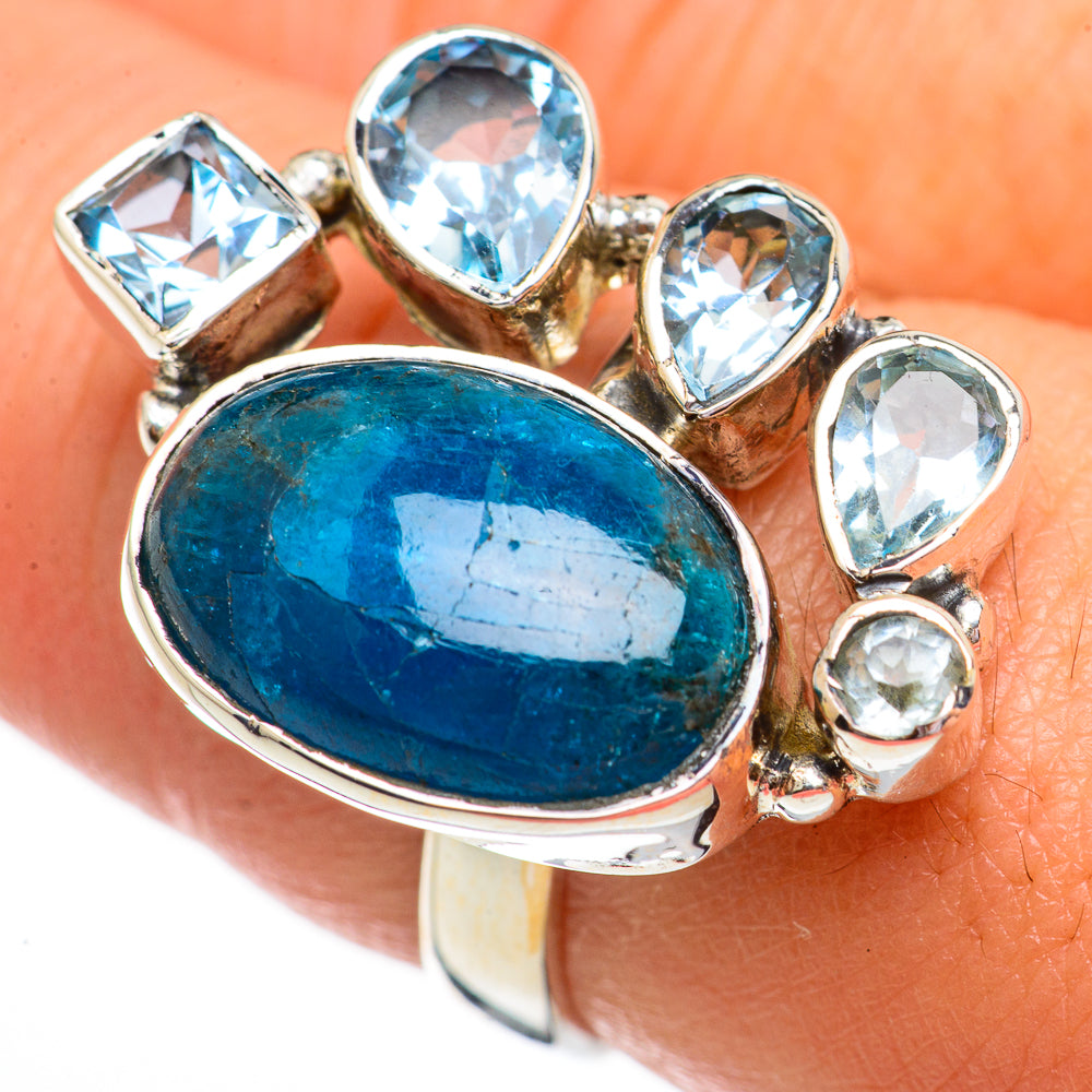 Blue Fluorite Rings handcrafted by Ana Silver Co - RING70763