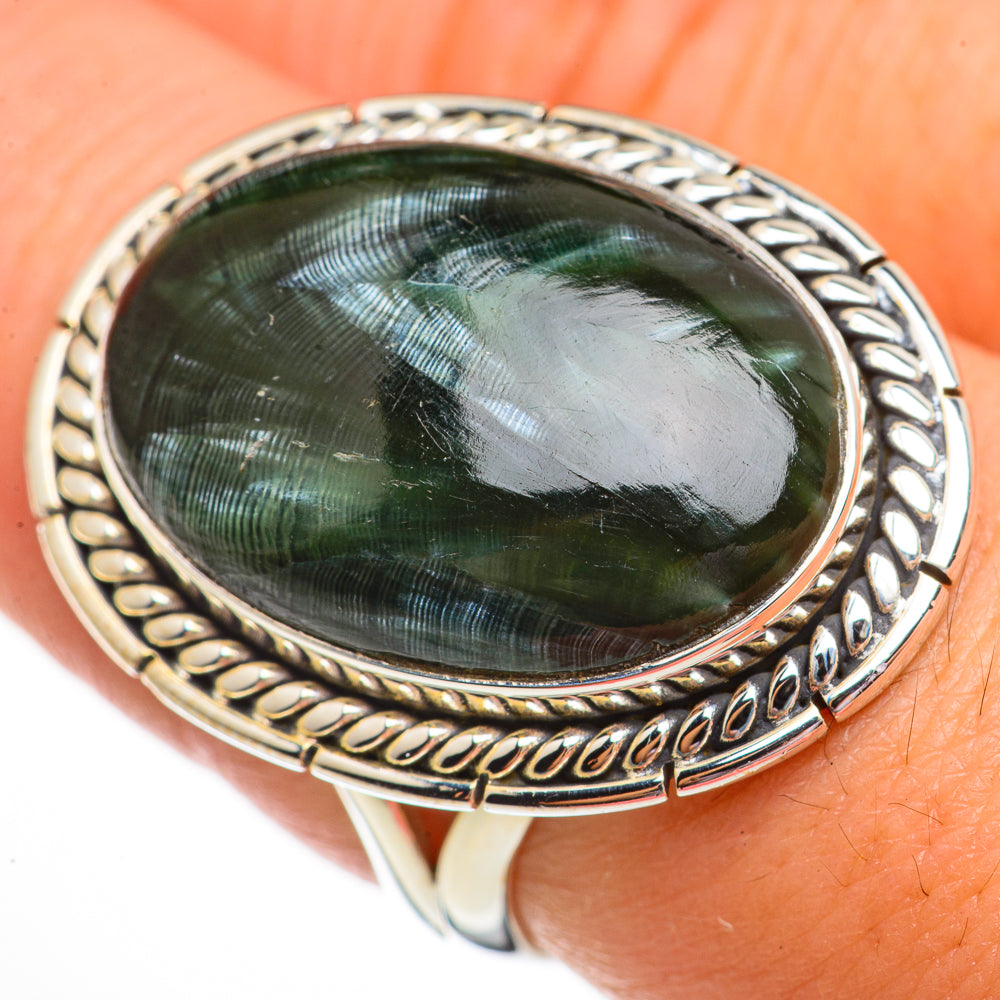 Seraphinite Rings handcrafted by Ana Silver Co - RING70765