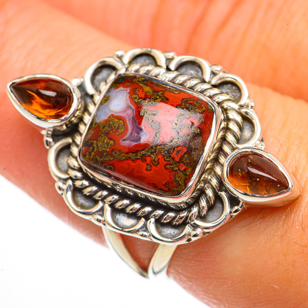 Moroccan Agate Rings handcrafted by Ana Silver Co - RING70770