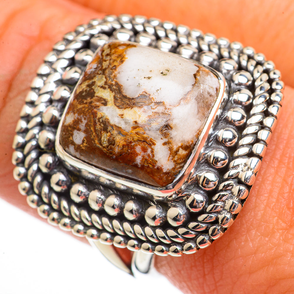 Peanut Wood Jasper Rings handcrafted by Ana Silver Co - RING70771