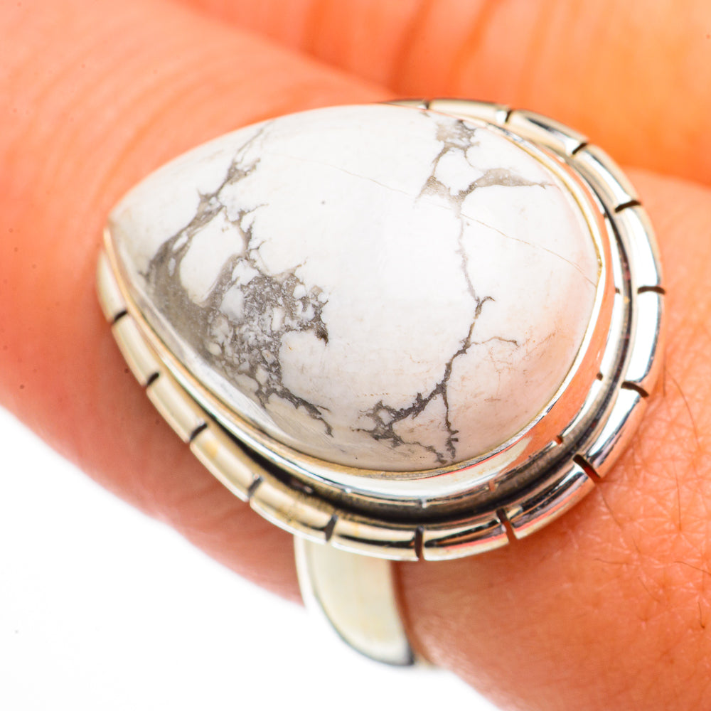Howlite Rings handcrafted by Ana Silver Co - RING70788