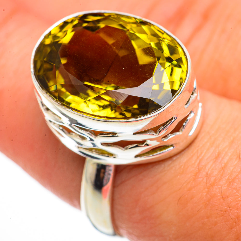 Olive Quartz Rings handcrafted by Ana Silver Co - RING70793