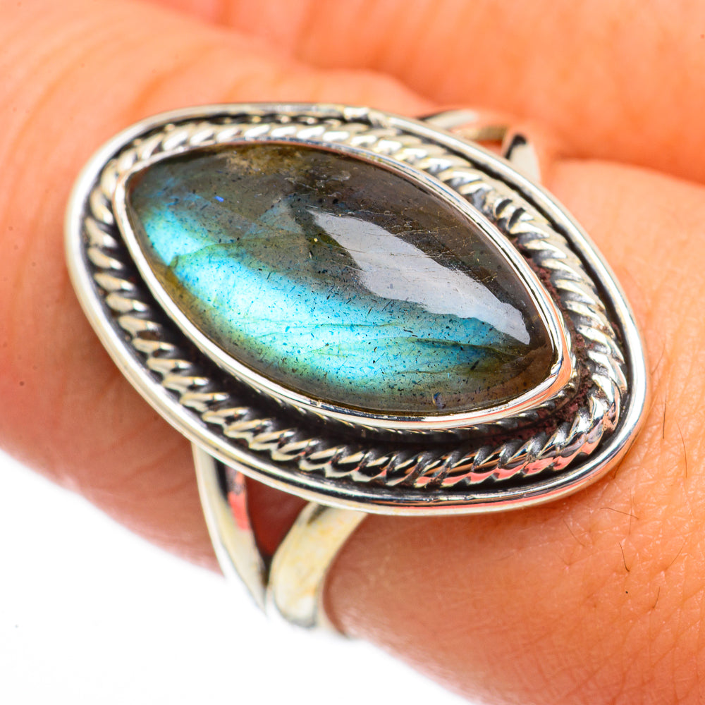 Labradorite Rings handcrafted by Ana Silver Co - RING70795