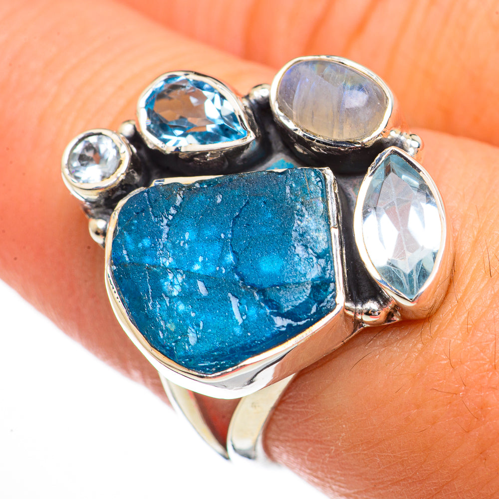 Blue Fluorite Rings handcrafted by Ana Silver Co - RING70797