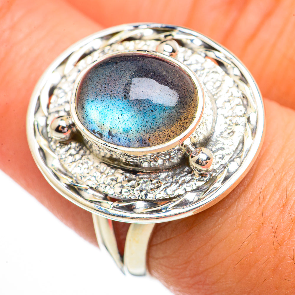 Labradorite Rings handcrafted by Ana Silver Co - RING70798