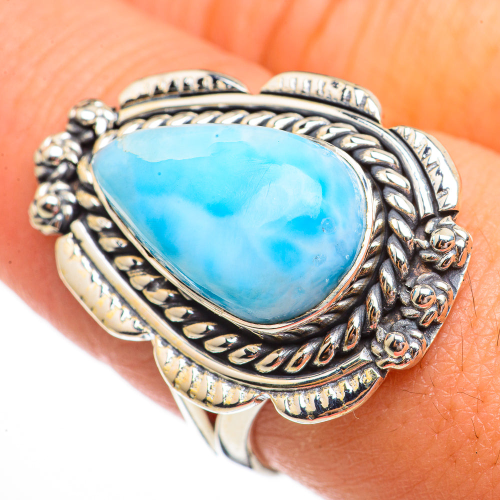 Larimar Rings handcrafted by Ana Silver Co - RING70799