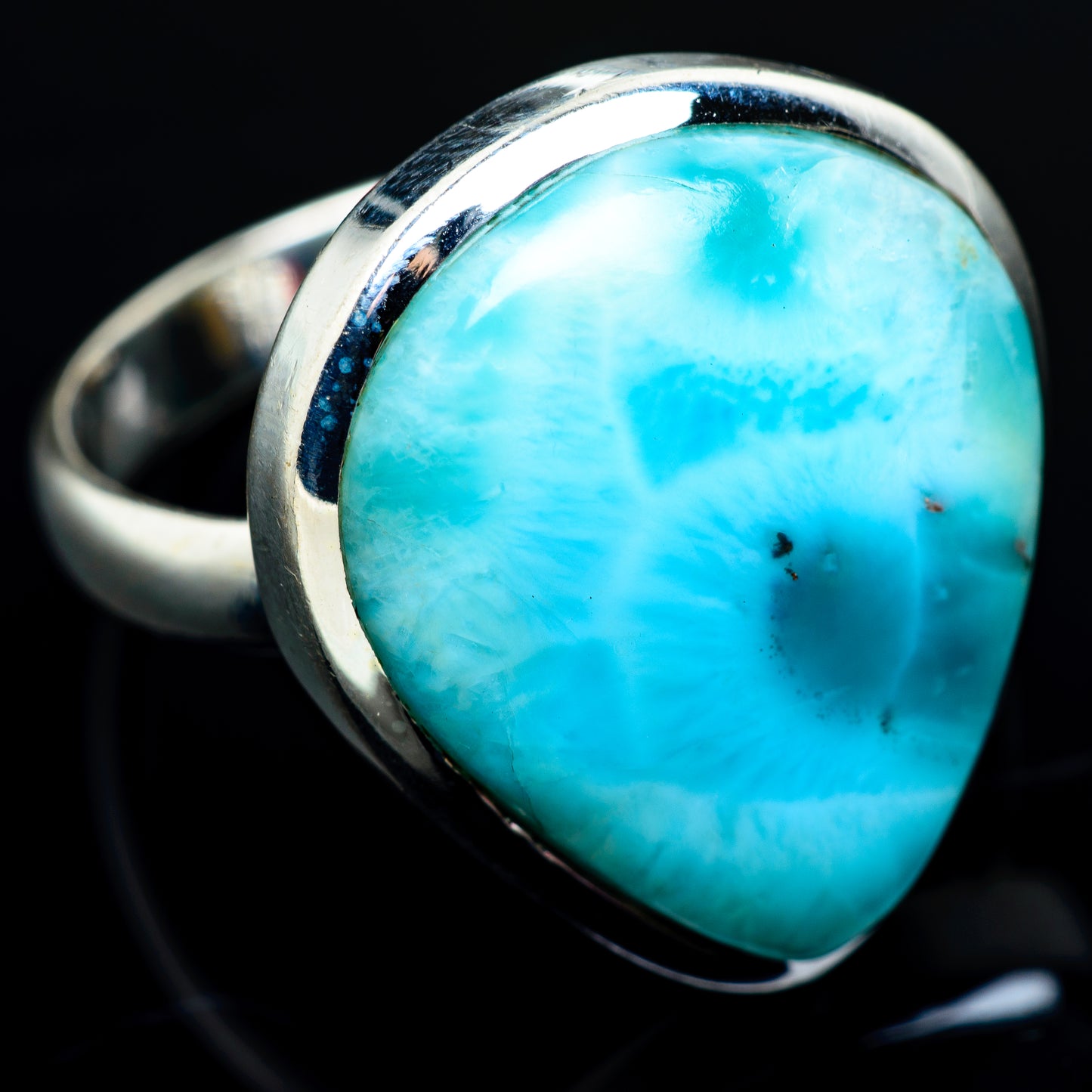 Larimar Rings handcrafted by Ana Silver Co - RING7080