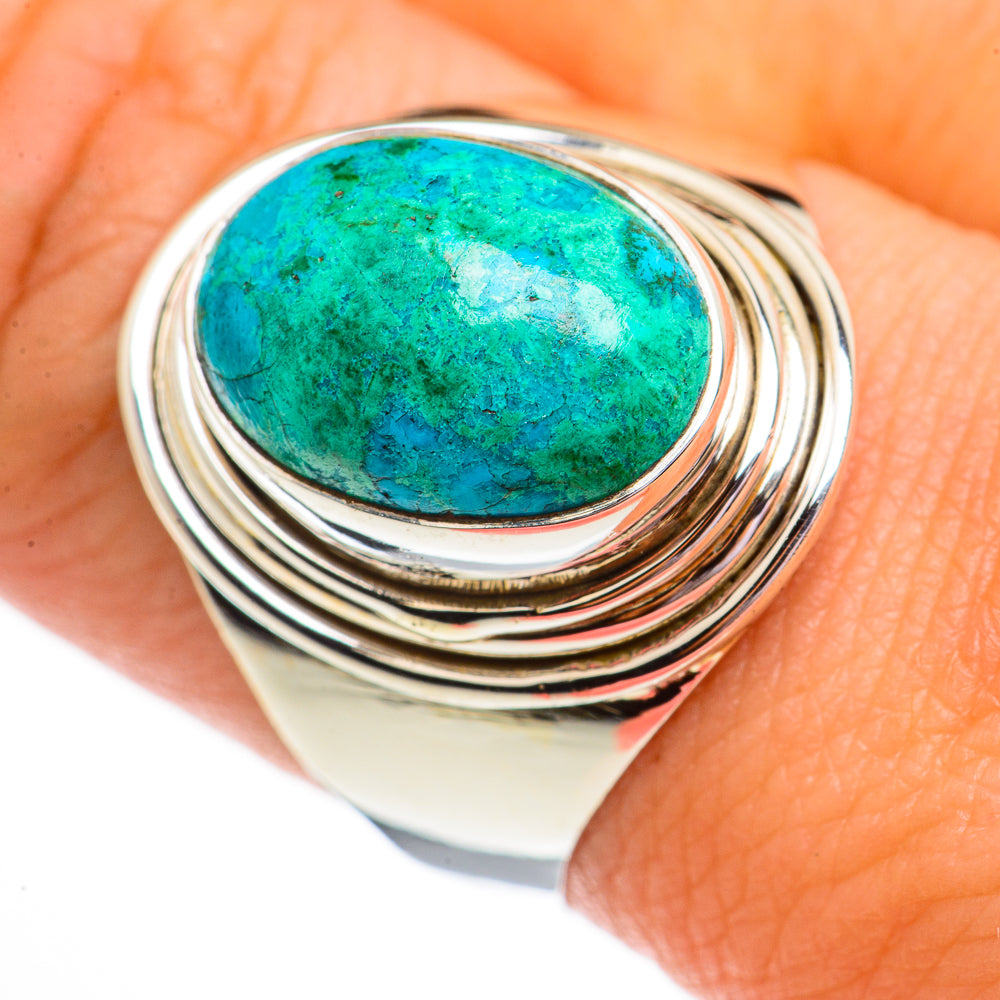 Chrysocolla Rings handcrafted by Ana Silver Co - RING70802
