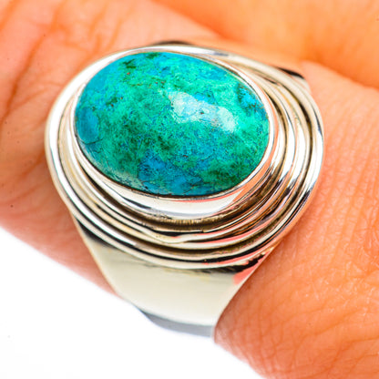 Chrysocolla Rings handcrafted by Ana Silver Co - RING70802