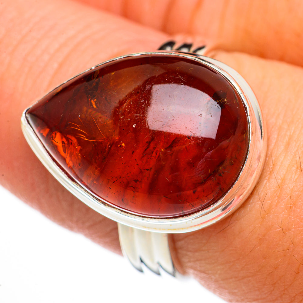 Baltic Amber Rings handcrafted by Ana Silver Co - RING70814