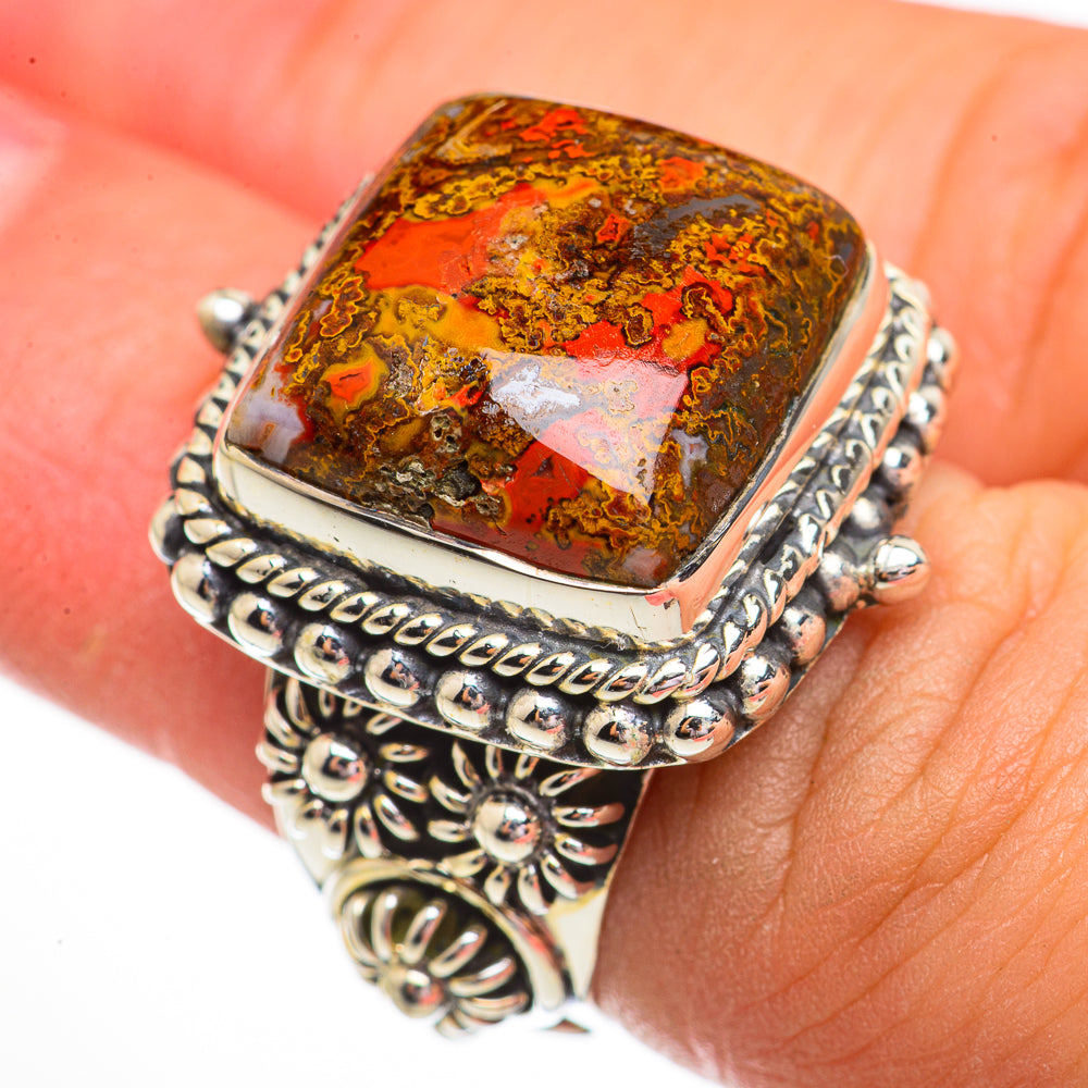 Moroccan Agate Rings handcrafted by Ana Silver Co - RING70822