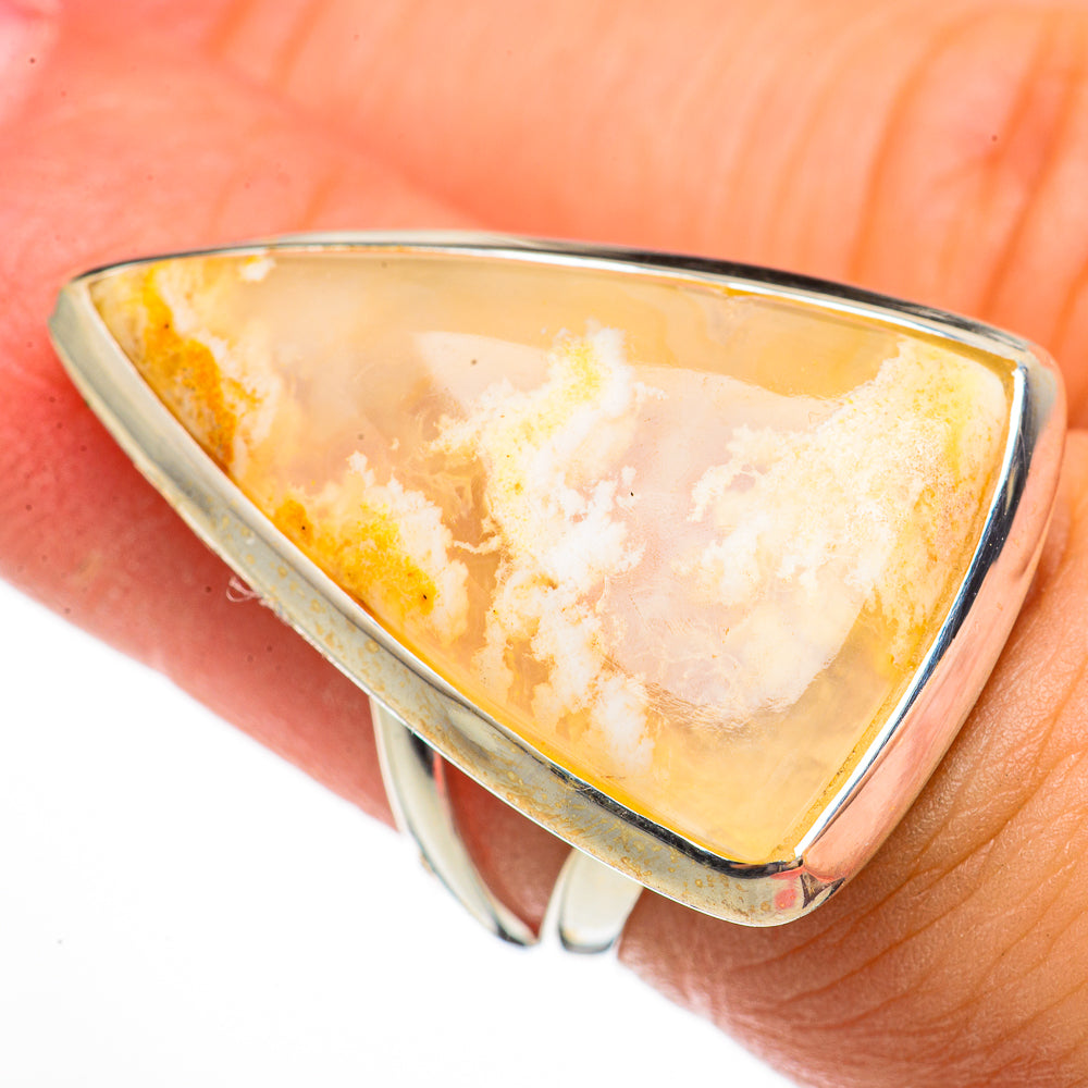 Plume Agate Rings handcrafted by Ana Silver Co - RING70825