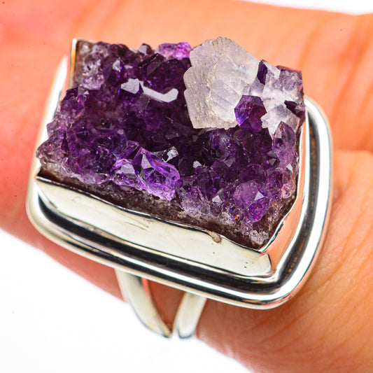 Amethyst Crystal Rings handcrafted by Ana Silver Co - RING70830