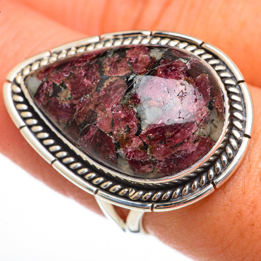 Russian Eudialyte Rings handcrafted by Ana Silver Co - RING70833