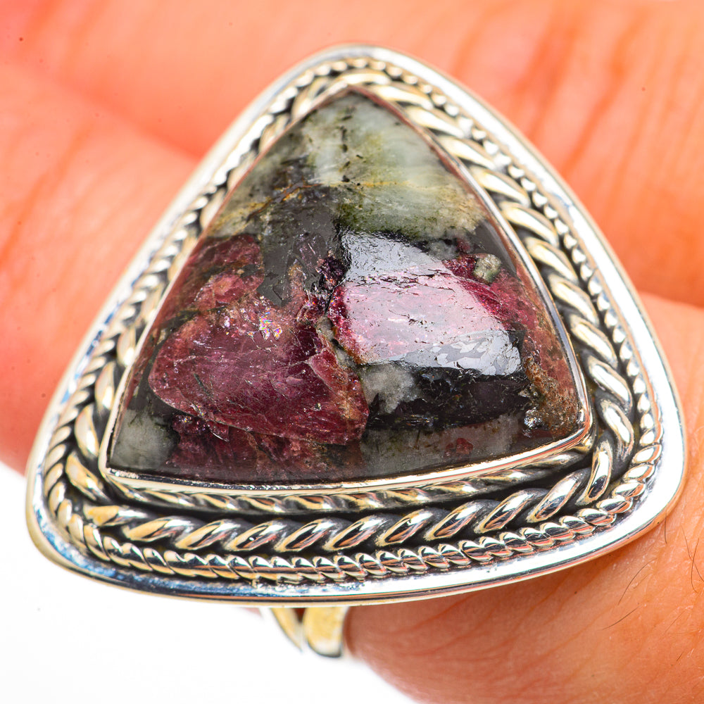 Russian Eudialyte Rings handcrafted by Ana Silver Co - RING70834