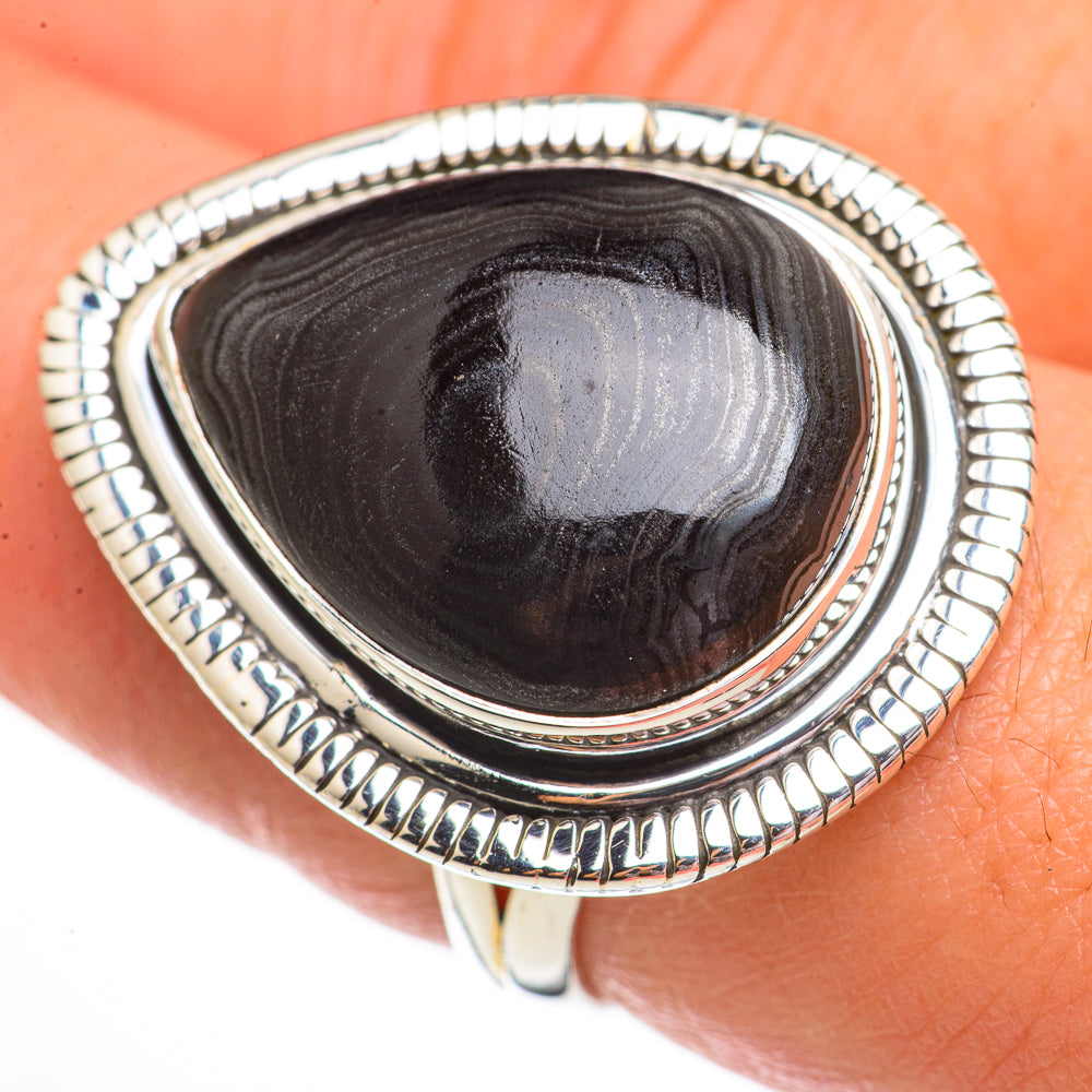 Psilomelane Rings handcrafted by Ana Silver Co - RING70837