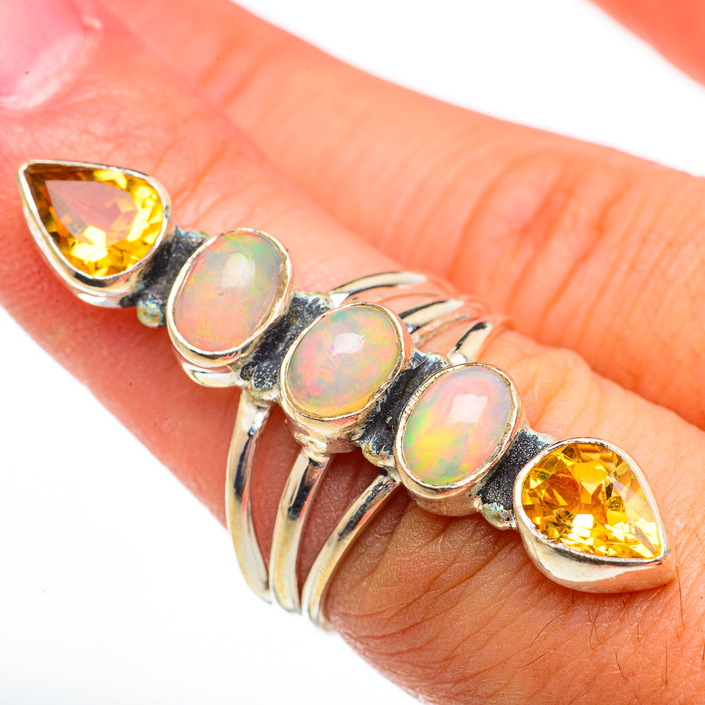 Ethiopian Opal Rings handcrafted by Ana Silver Co - RING70848
