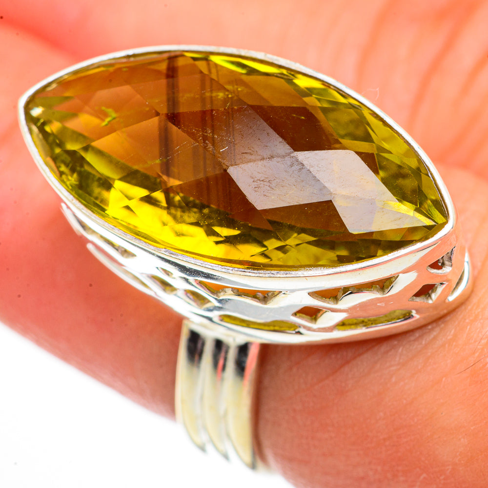 Olive Quartz Rings handcrafted by Ana Silver Co - RING70849