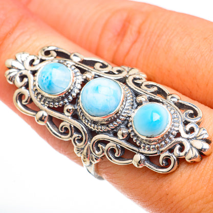 Larimar Rings handcrafted by Ana Silver Co - RING70850