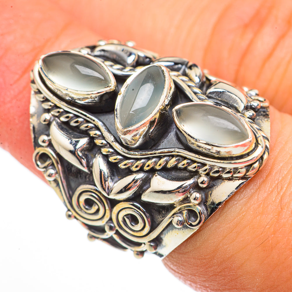 Aqua Chalcedony Rings handcrafted by Ana Silver Co - RING70851