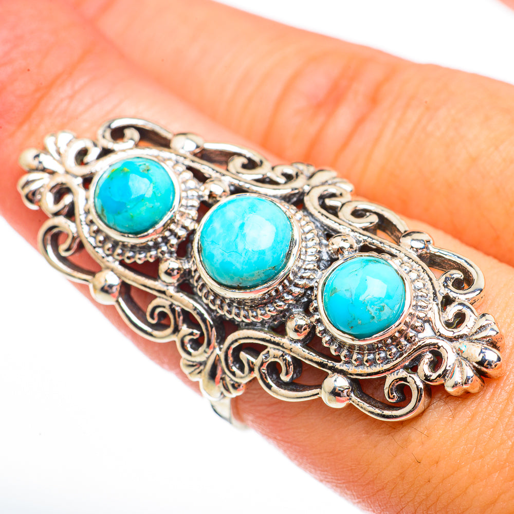 Tibetan Turquoise Rings handcrafted by Ana Silver Co - RING70854