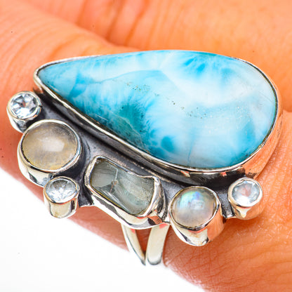 Larimar Rings handcrafted by Ana Silver Co - RING70856