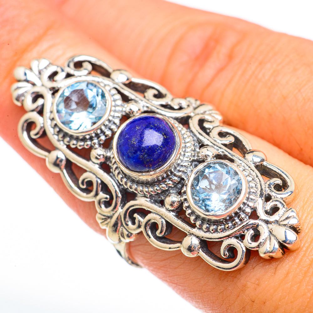 Lapis Lazuli Rings handcrafted by Ana Silver Co - RING70857