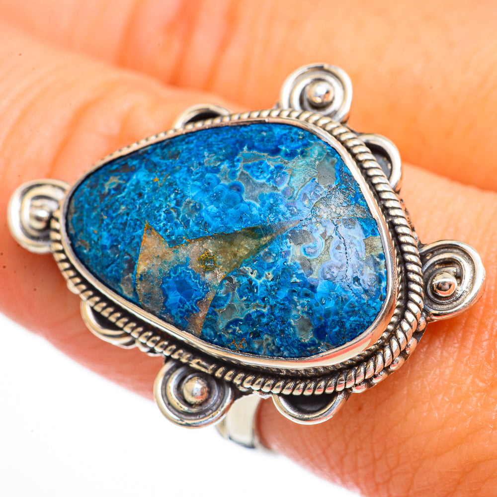 Chrysocolla In Quartz Rings handcrafted by Ana Silver Co - RING70858