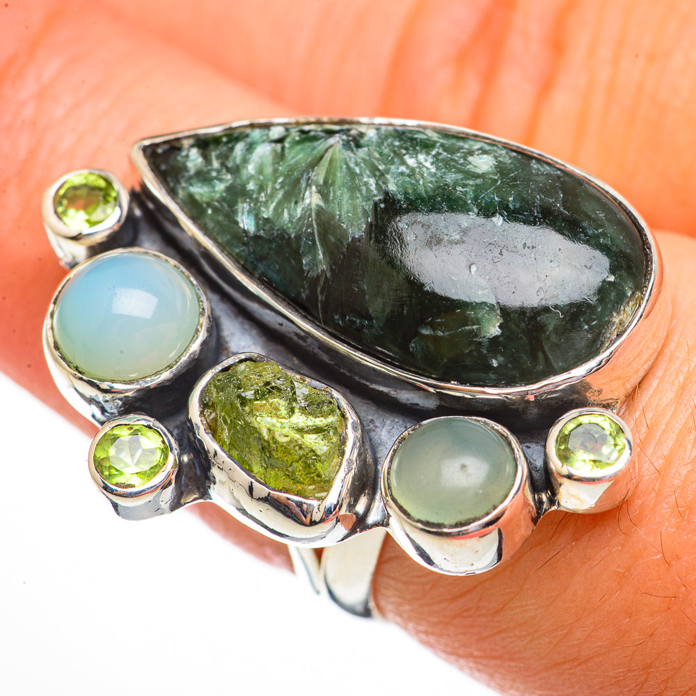 Seraphinite Rings handcrafted by Ana Silver Co - RING70863