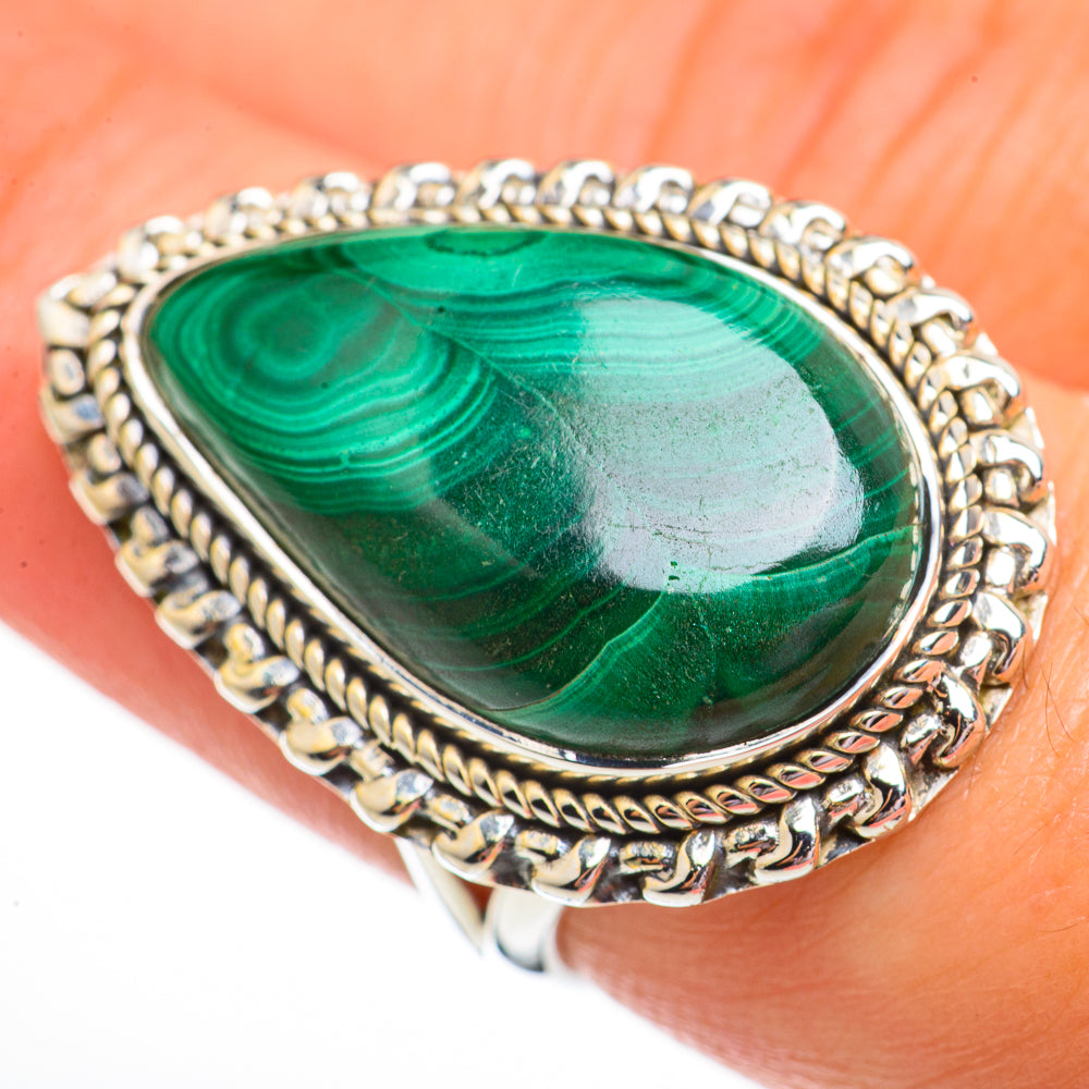 Malachite Rings handcrafted by Ana Silver Co - RING70865
