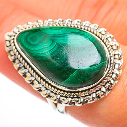 Malachite Rings handcrafted by Ana Silver Co - RING70865